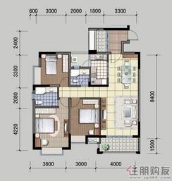 【北面住宅6#楼G户型】3室2厅2阳台