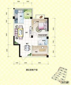 【振宁·现代鲁班A-1户型图】2室2厅1卫1厨1阳台