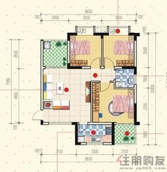 【海纳·帝豪时代C-2户型】3室1厅1卫1厨2阳台