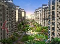 A组团中庭半鸟瞰