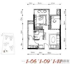 【盛天公馆1-06、1-09、1-11户型】1室1卫1厨1阳台