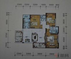 【公园1号E1户型】3室2厅2卫1厨2阳台