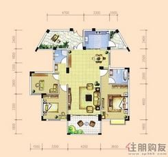 【6#楼标准层02房 】3室2厅2卫