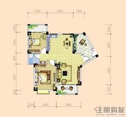 【6#楼标准层 01/03 房】2室2厅1卫