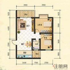 【欣欣园6#楼户型图】2室2厅1卫1厨