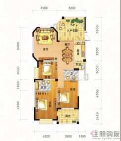 【凯悦国际2期J户型】3室2厅2卫1厨2阳台