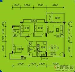 【1#、17#楼01.02户型】3室2厅1卫