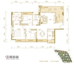 【C1户型】3室2厅2卫1厨2阳台
