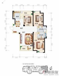 【3#楼3D户型】3室2厅2卫