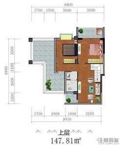 【2号楼A`户型楼中楼上层】5室3厅2卫1厨3阳台