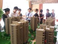 购房者在沙盘前向置业顾问咨询(8.28)