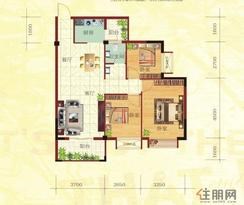【金鼎·国际花园1号楼D户型】3室2厅1卫1厨2阳台