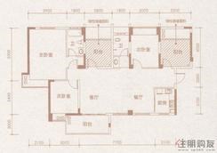 【C/D栋3+2户型】3室2厅2卫1厨3阳台