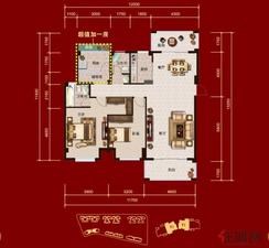 【鑫巢·凯旋会Y1户型】2室2厅1卫1厨3阳台