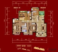 【鑫巢·凯旋会B户型】3室2厅2卫1厨3阳台