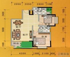 【东峰锦绣城效果图20110808】2室2厅1卫1厨2阳台