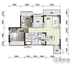 【汇东郦城·天阔AD户型1】2室2厅2卫1厨3阳台