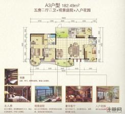 【万博时代广场A3户型】5室2厅2卫