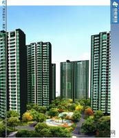 钦州·恒祥豪苑内庭透视图