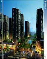 钦州·恒祥豪苑内庭夜景图