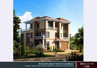 独栋北入口户型带涂料分割