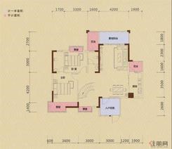 【C3楼中楼户型-楼下】2室2厅2卫1厨1阳台