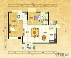 【现代城户型1-A1】2室2厅1卫1阳台