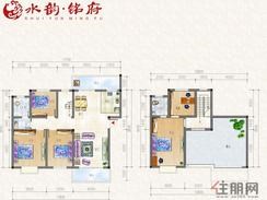 【1.10水韵铭府15#F户型复式】5室2厅2卫1厨2阳台