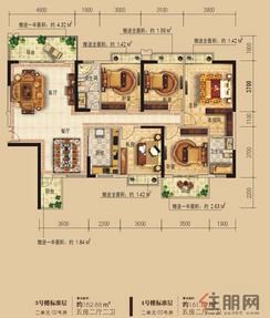 【3/4#楼2单元02/03号房】5室2厅2卫3阳台