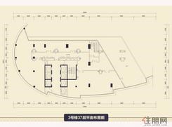 【3号楼37层平面布置图】
