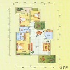【B3】3室2厅2卫1厨2阳台