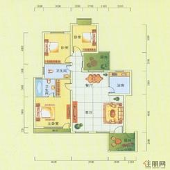 【B4】3室2厅2卫1厨1阳台