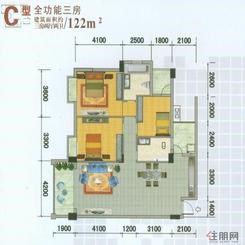 【C型全功能三房】3室2厅2卫1厨