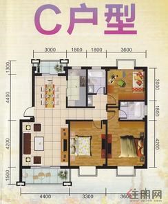 【C户型】3室2厅2卫1厨2阳台