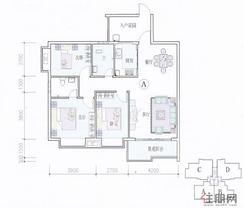【6栋A户型】3室2厅2卫1厨1阳台
