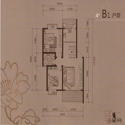 【B1户型】2室2厅1卫1厨