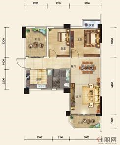 【1-A】2室2厅1卫1厨2阳台