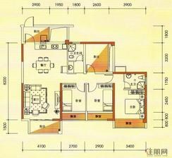 【昌泰水立方3#5#03号房户型】3室2厅2卫1厨3阳台
