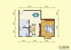 【G户型】1室2厅1卫1厨