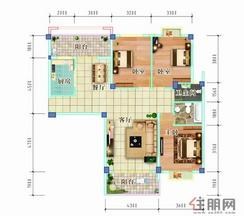 【三房户型】3室2厅2卫1厨