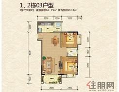 【1#、2#-03户型】2室2厅2卫1厨