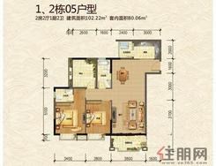 【1#、2#-05户型】2室2厅2卫1厨