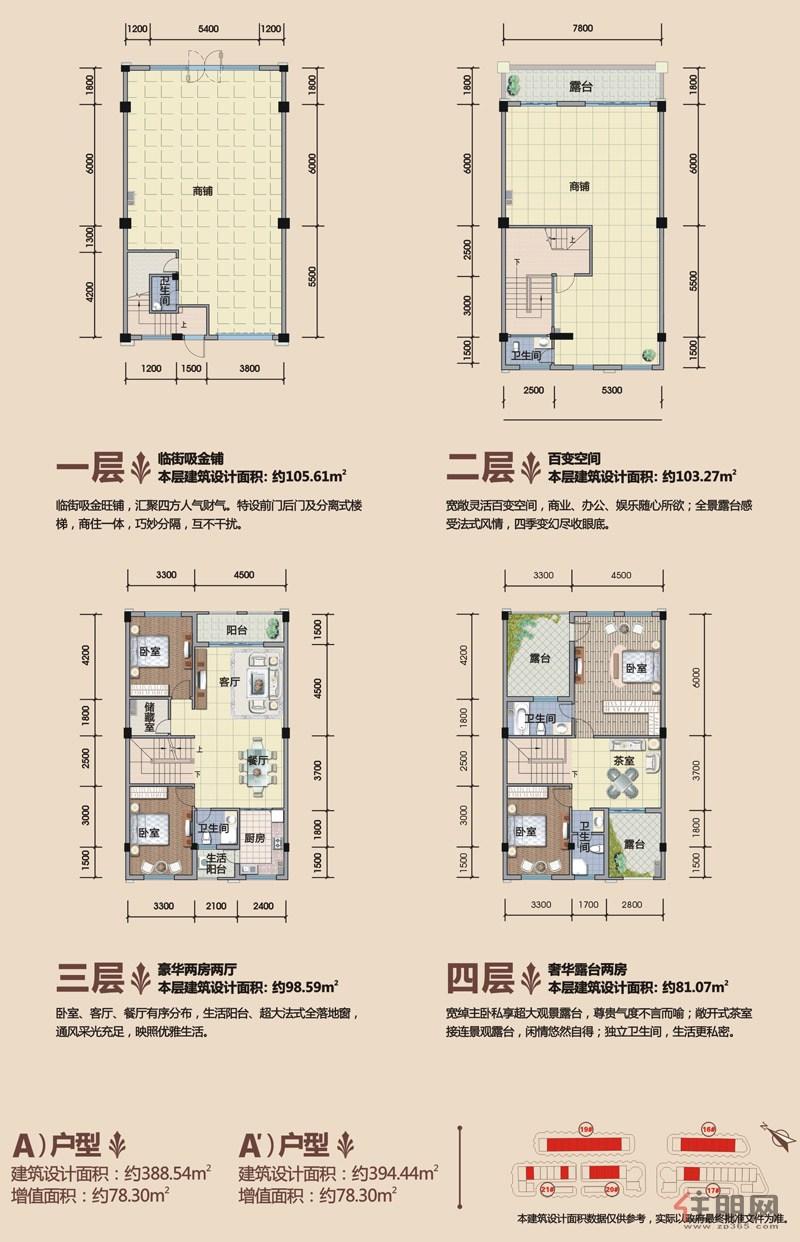 东兴边贸中心商业街墅(法式天地楼)a户型0室0厅0卫0.00㎡