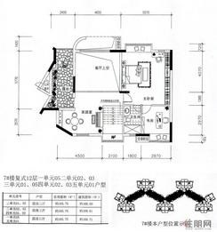 【7#楼复式12层户型】4室3厅2卫1厨2阳台
