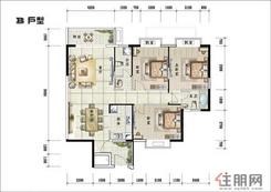 【天香国际---户型图-B】3室2厅2卫1厨