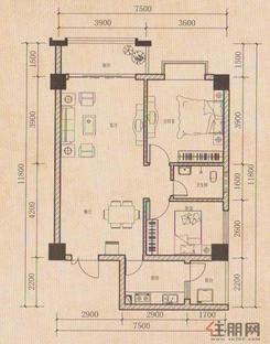 【A10-4#A11-1#一至十层】2室2厅1卫1厨2阳台