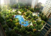 泳池鸟瞰效果图