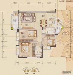 【B-17】3室2厅2卫1厨2阳台