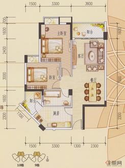 【B-19】2室2厅1卫1厨2阳台