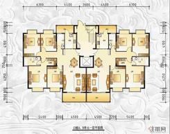 【13#楼AB单元一层平面图】